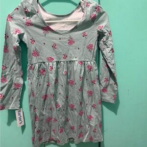 Carter's Gray Dress with Pink Floral Pattern